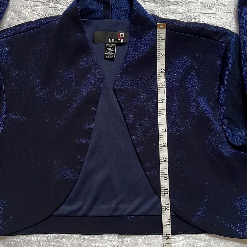 Women Shrug Soft Open Front long Sleeve Cardigan jacket by Laura size 10 - Picture 4 of 7